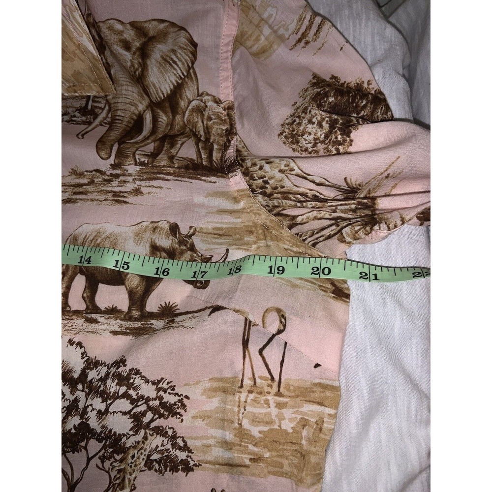 J.McLaughlin Animal Print Pink Button Down Blouse Size Medium - Picture 6 of 6